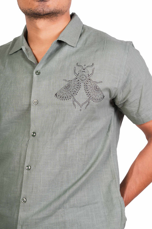 Sage Green Moth Shirt